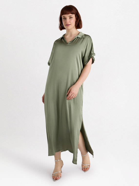 Long satin dress