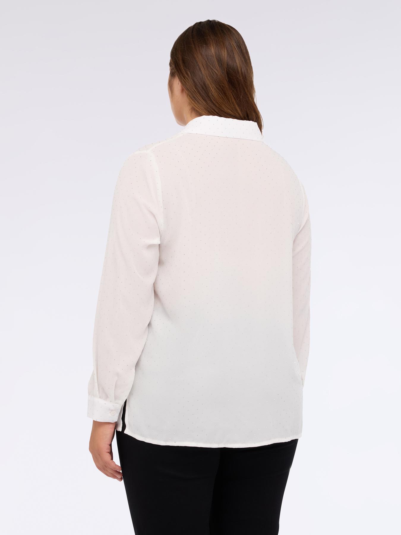 Camicia in georgette con micro borchie image number 1