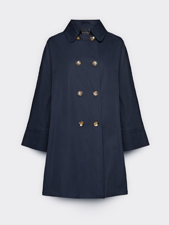 Trench doppiopetto in gabardine