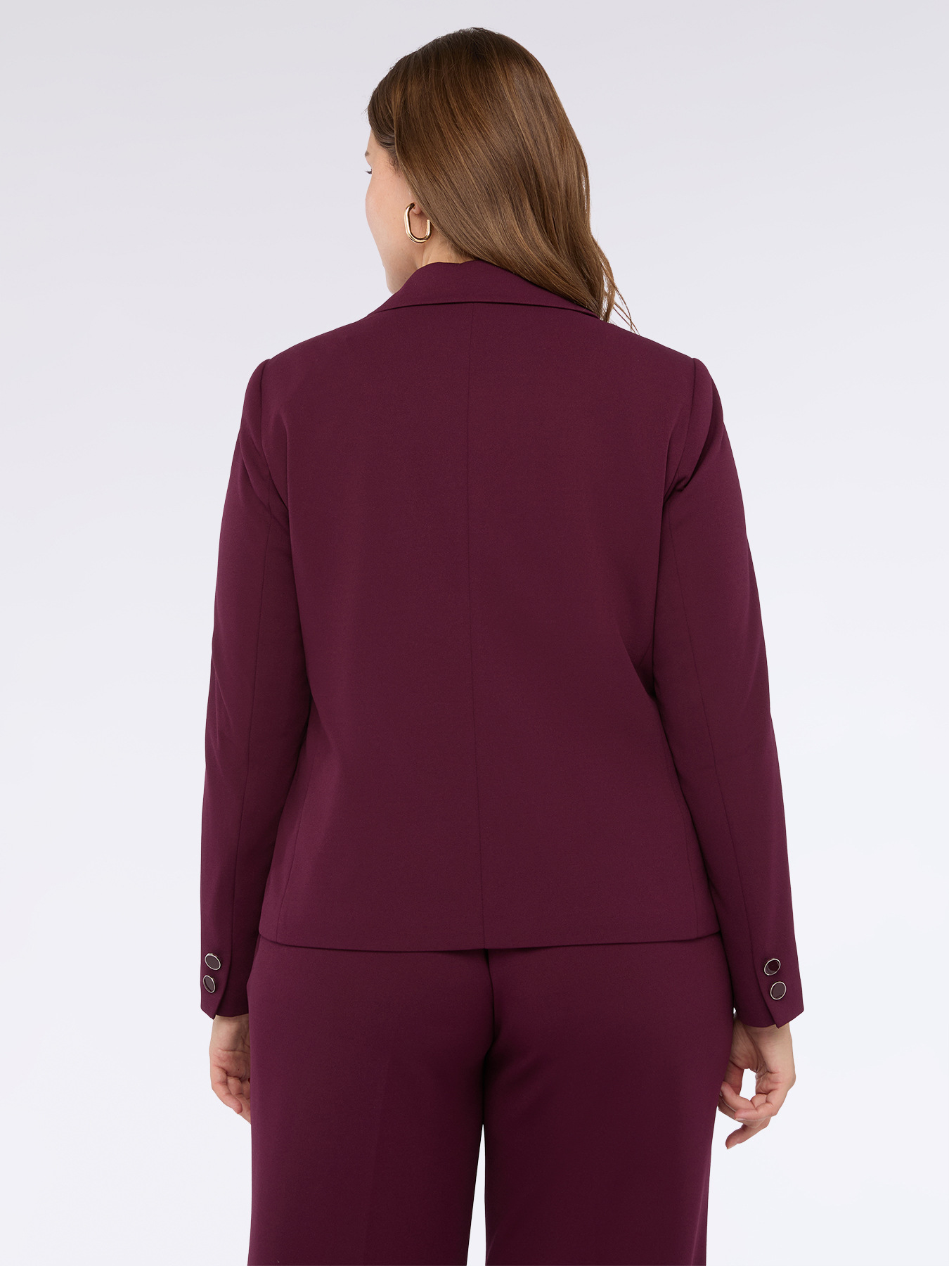 Cropped blazer in stretch fabric image number 1