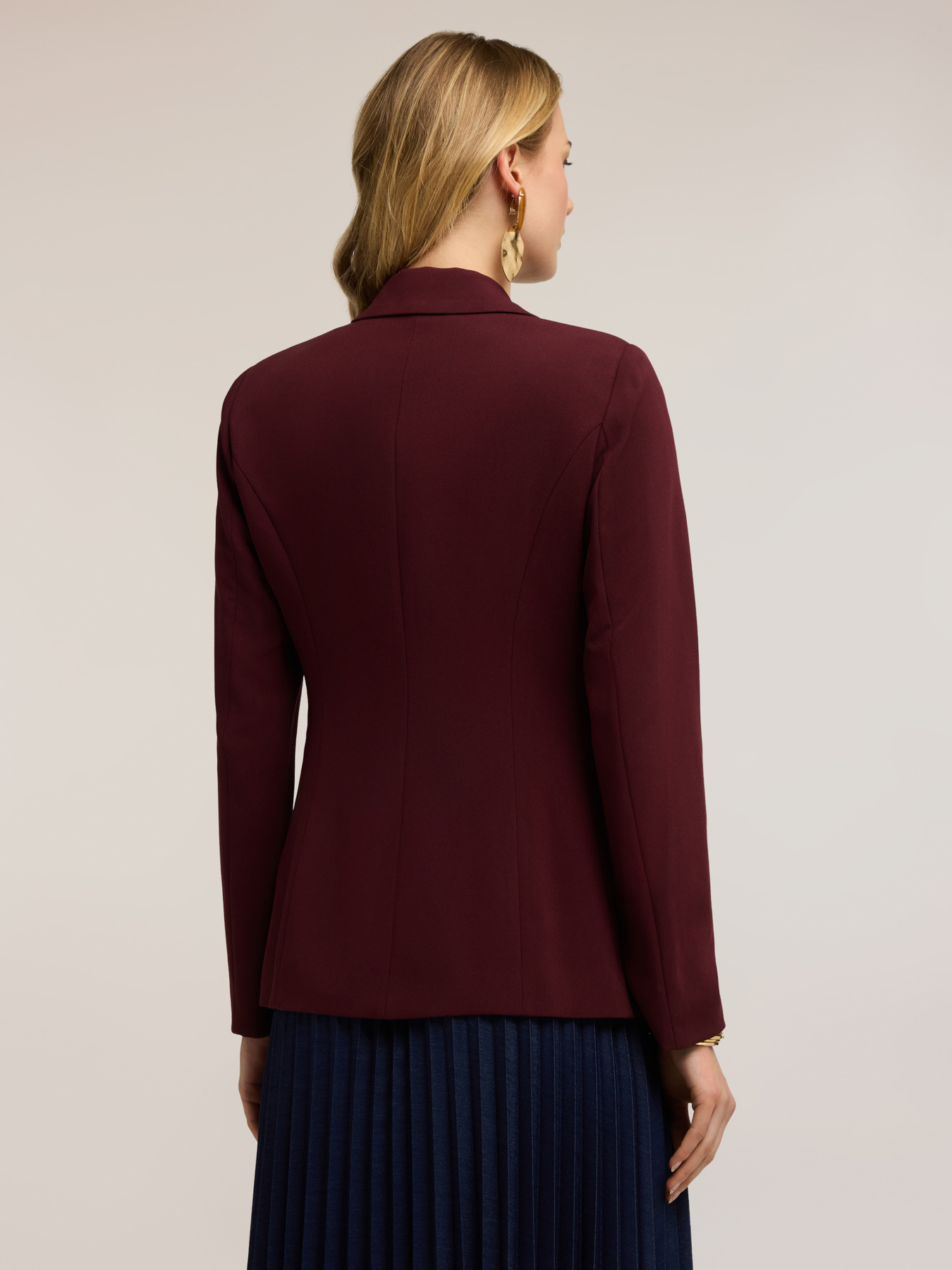 Single-breasted blazer with patch pockets image number 1