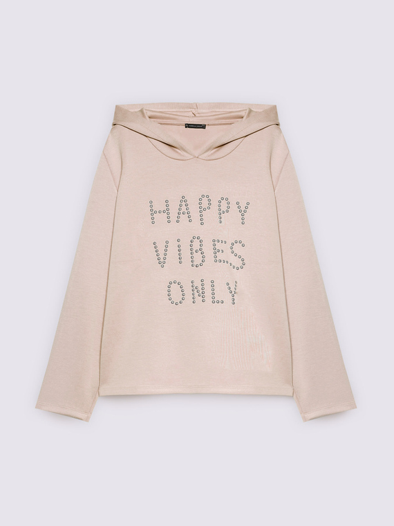 Kapuzenpullover mit Schriftzug