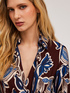 Long viscose dress with scarf pattern image number 3