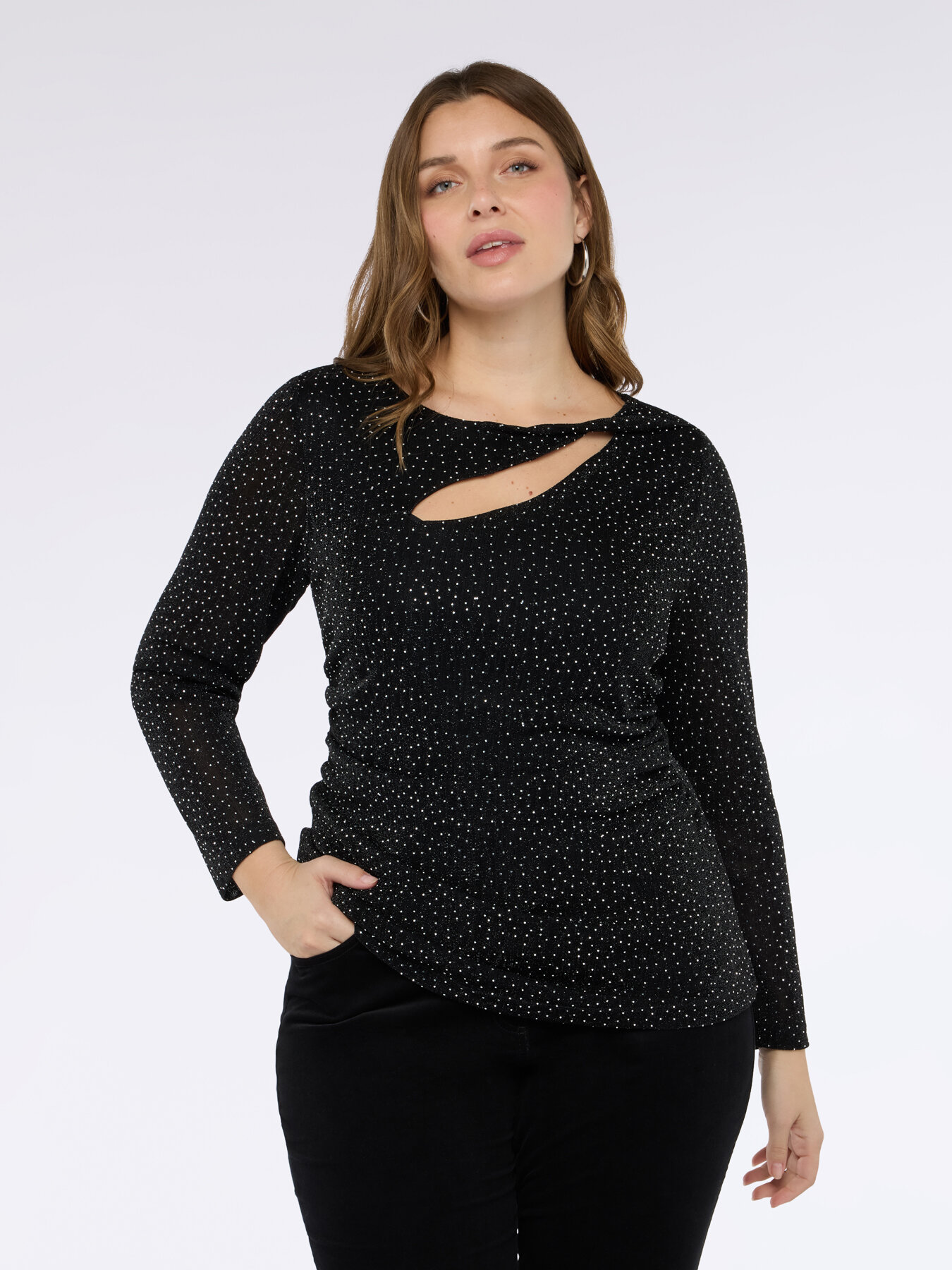 T-Shirt aus Jersey mit Strass image number 3