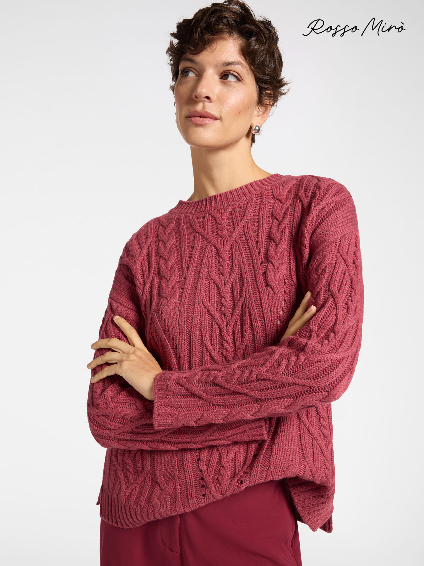Wool sweater with workmanship image number 0