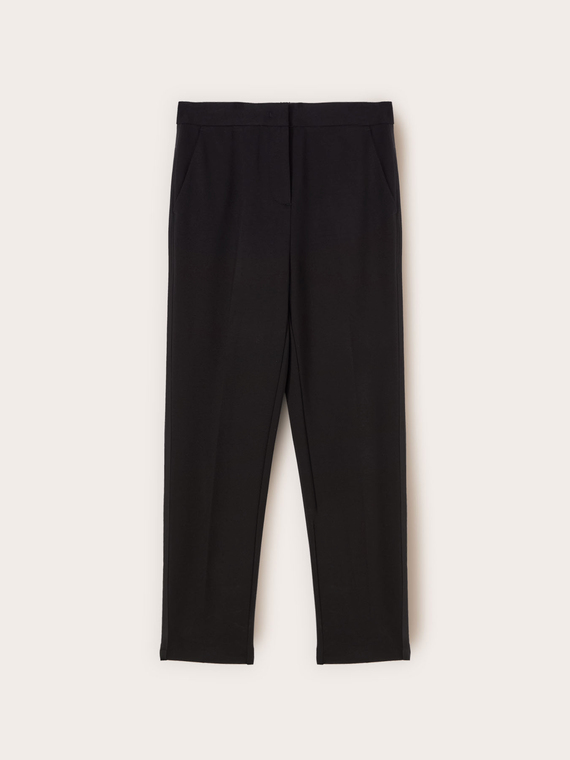 Pantalon cigarette avec bande latérale