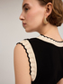Top with knit borders image number 2