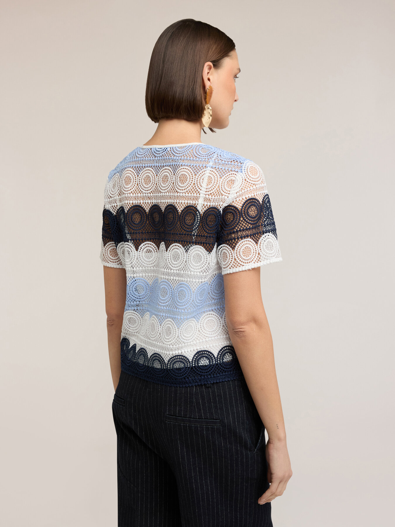 Macram&eacute; lace T-shirt image number 1