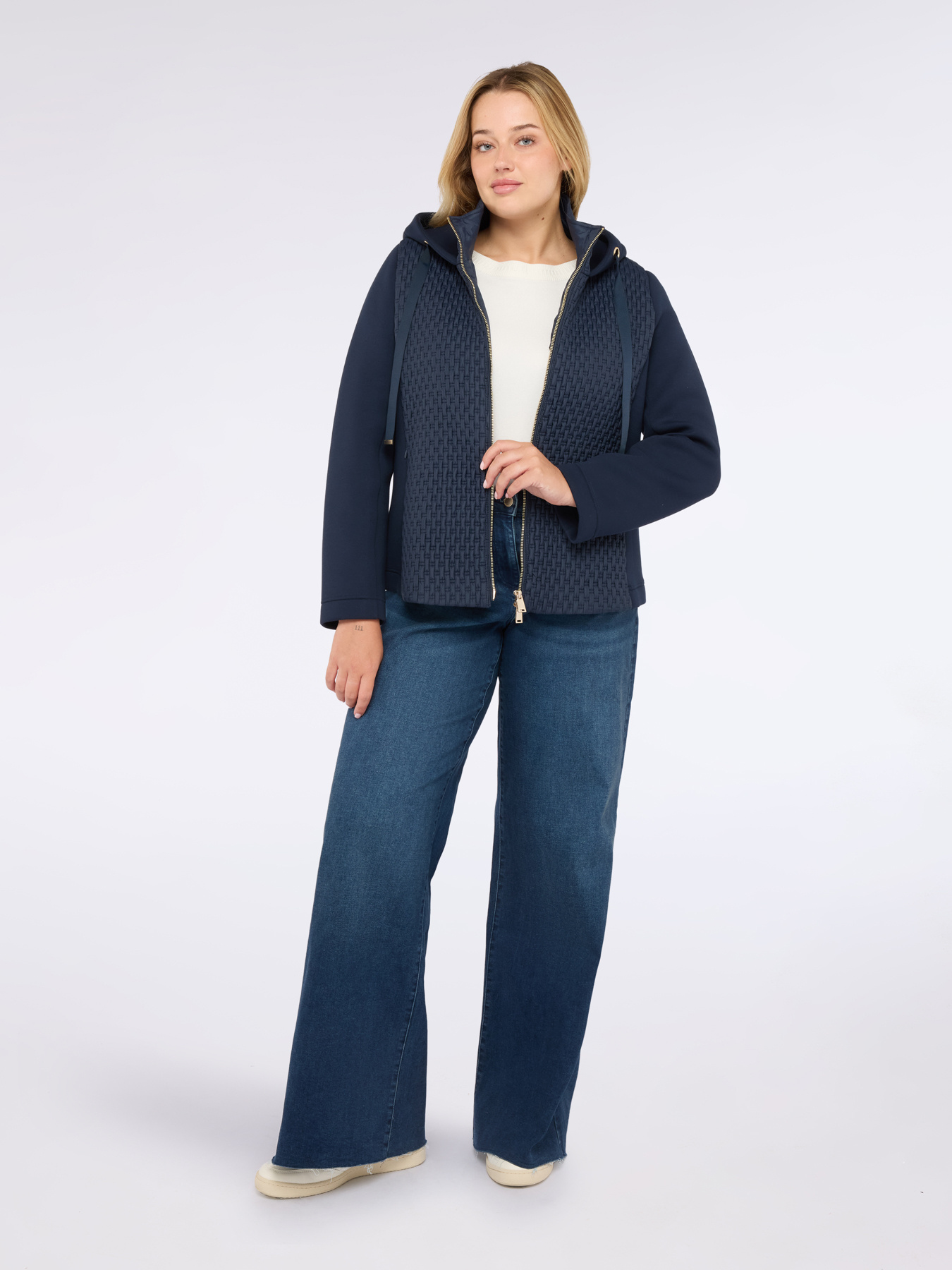 Giacca bimaterica con cappuccio image number 2