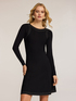 Robe midi évasée en maille avec applications image number 2