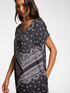 Midi dress with scarf print image number 3