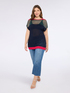 Color block openwork sweater image number 2