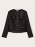 Veste sans col en tissu enduit image number 4