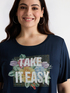 T-shirt avec imprimé et strass image number 0