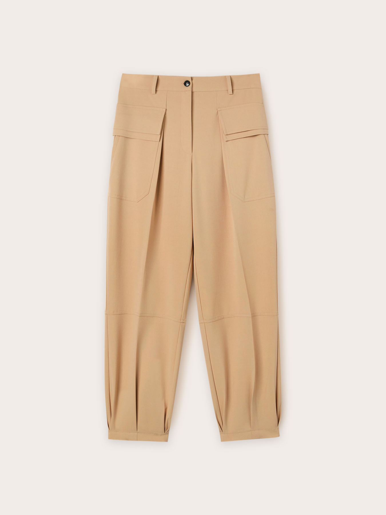 Fluid fabric cargo pants image number 4