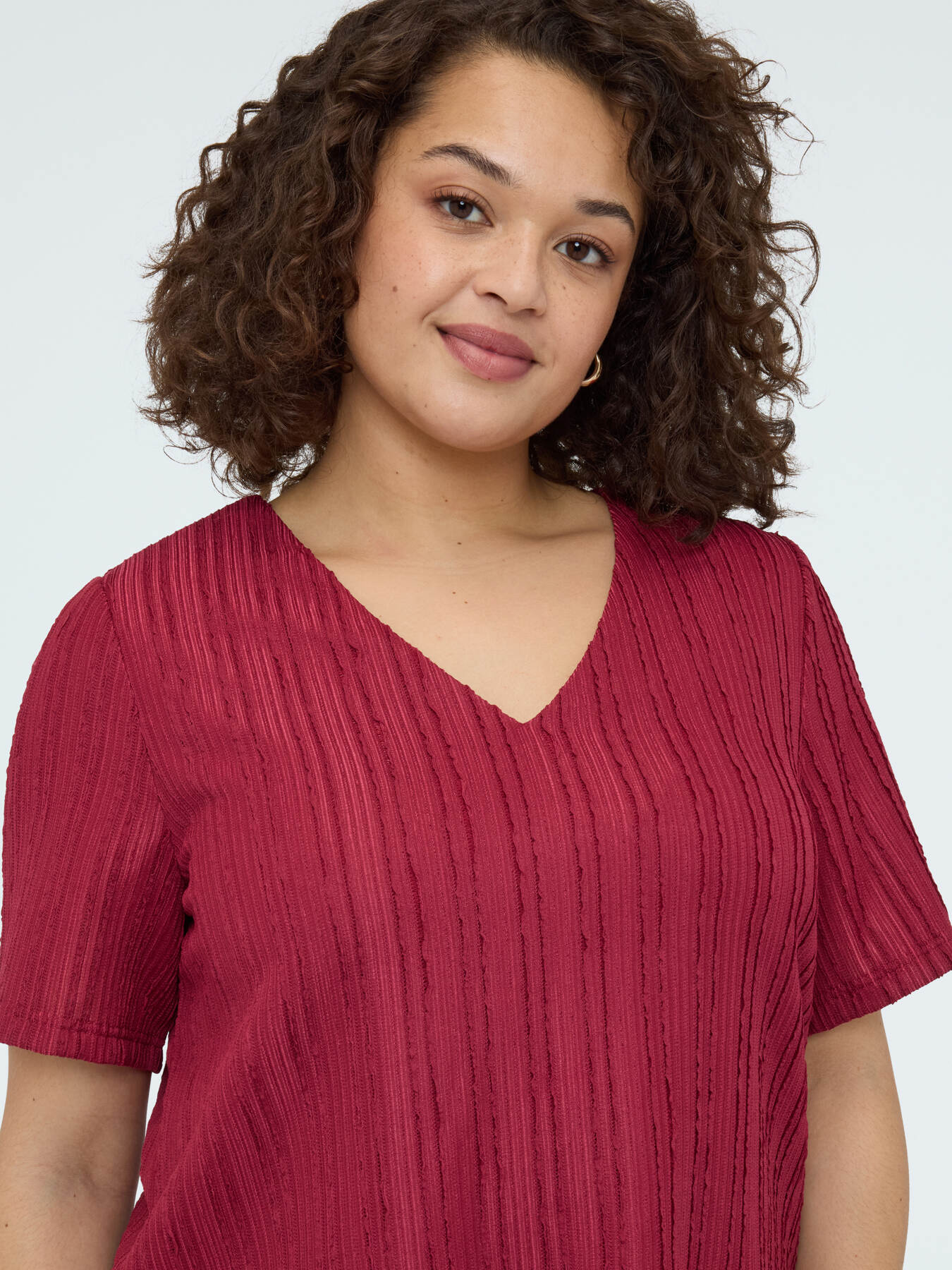 T-Shirt aus geripptem Jersey image number 3