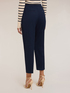 Carrot-fit trousers with satin belt image number 1