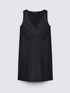 Sleeveless dress in coated fabric with small studs image number 4