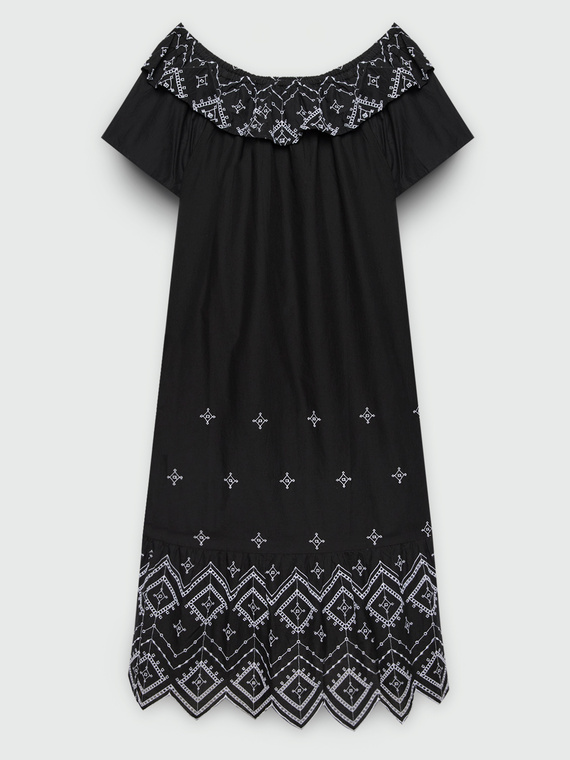 Vestito lungo etnico off shoulders