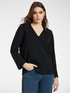 Maglia con scollo a V e colletto image number 0