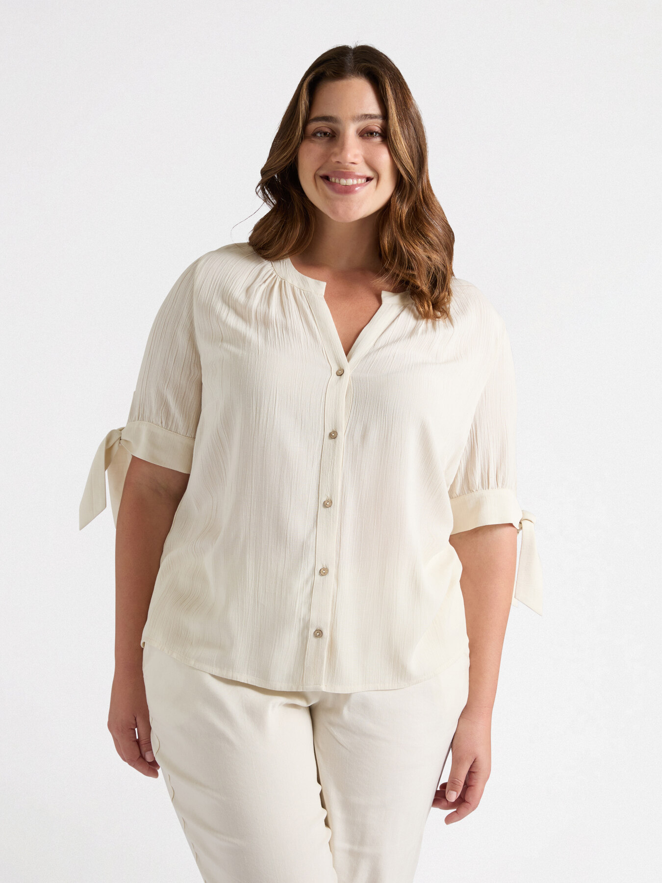 Camicia con nodi sulle maniche image number 0