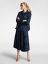 Laser denim midi skirt image number 0