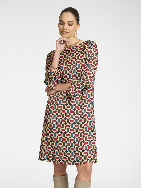 Geometric print dress