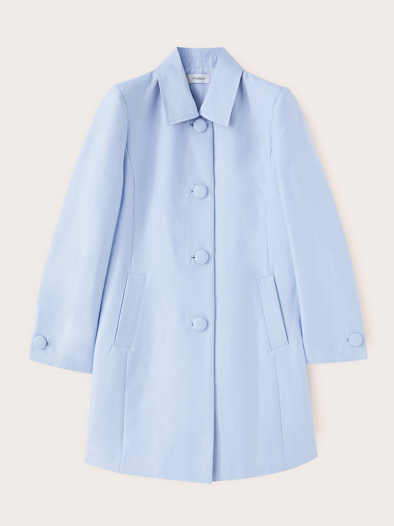 Cotton satin coat image number 4