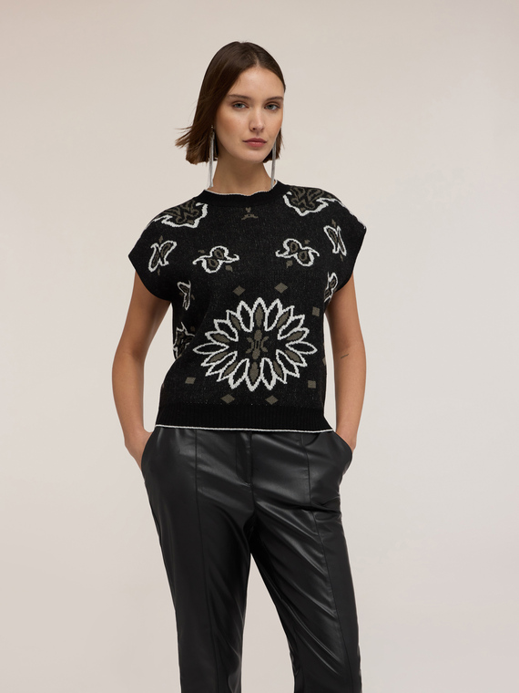 Jacquard knit top
