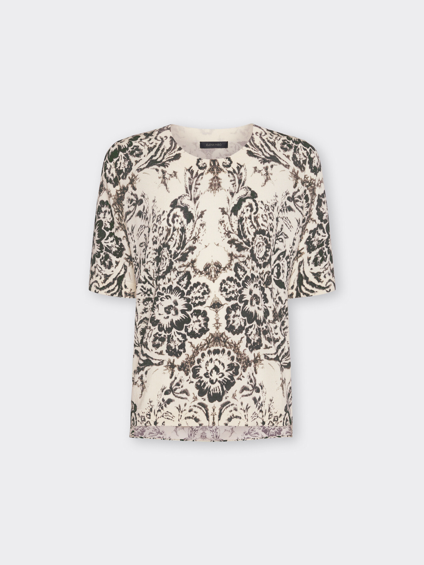 Bedruckter Strickpullover aus Baumwollmischung image number 4