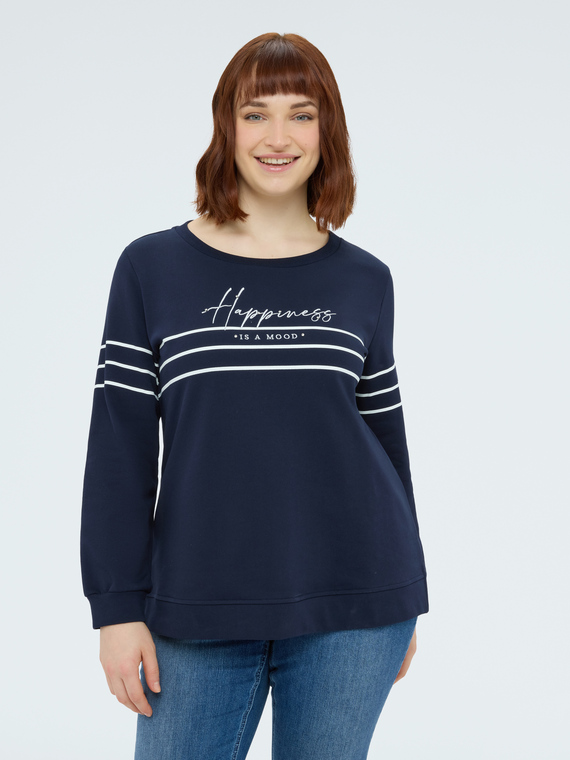 Baumwoll-Sweatshirt mit Print