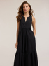 Maxi dress con balza in cotone image number 3