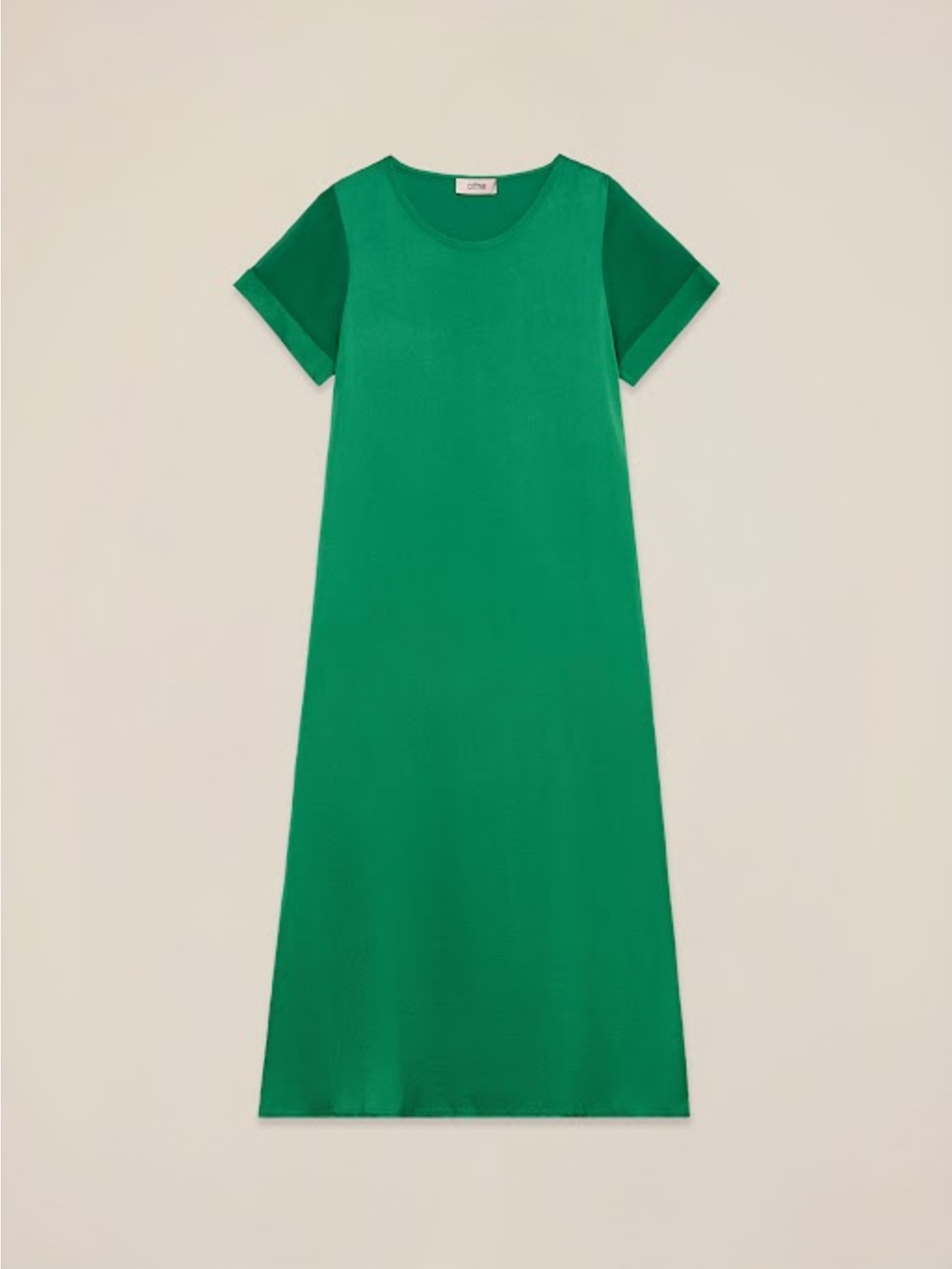 T-dress gown in viscose satin image number 3