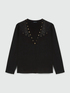 Cardigan mit Nieten und Spitzendetail image number 4