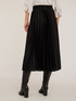 Pleated midi skirt in satin image number 1
