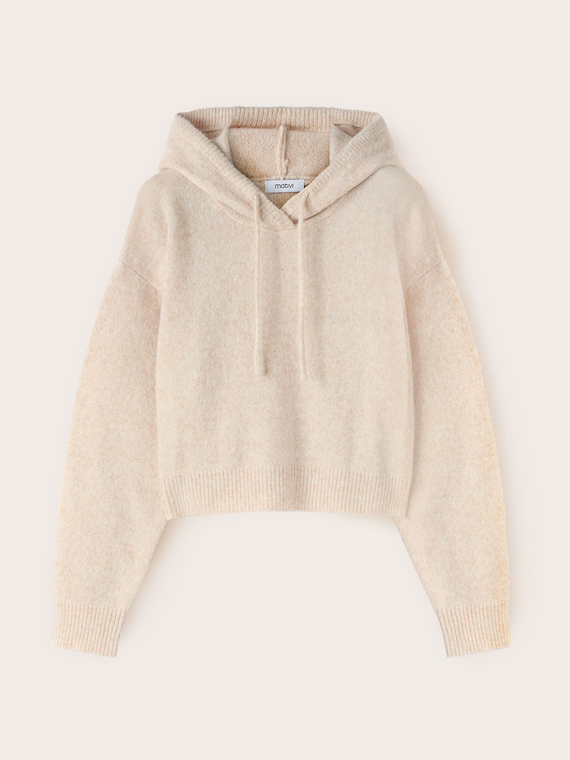 Felpa in maglia misto mohair