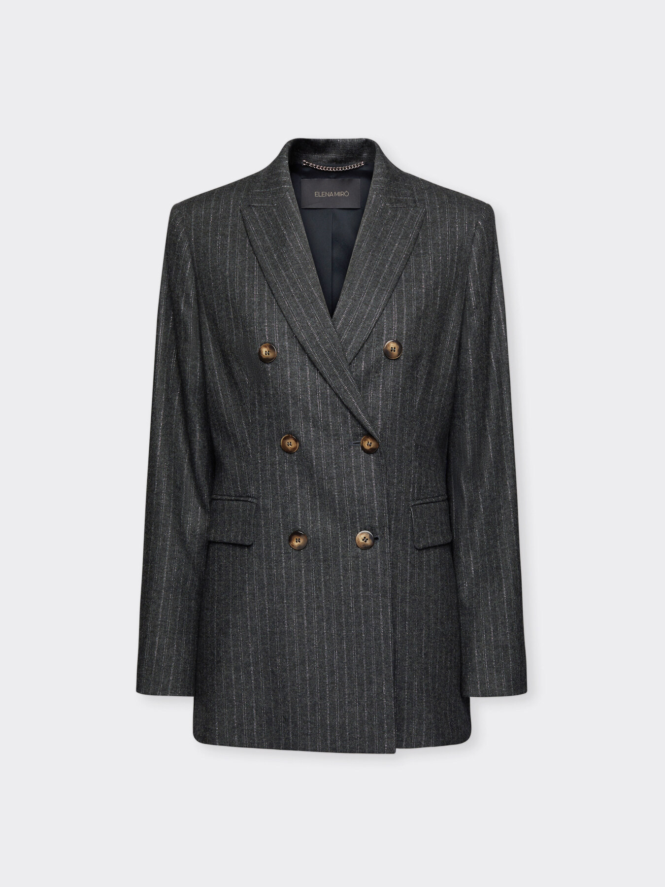 Blazer in flanella gessata image number 4