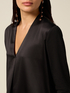 Two-material V-neck T-shirt image number 2