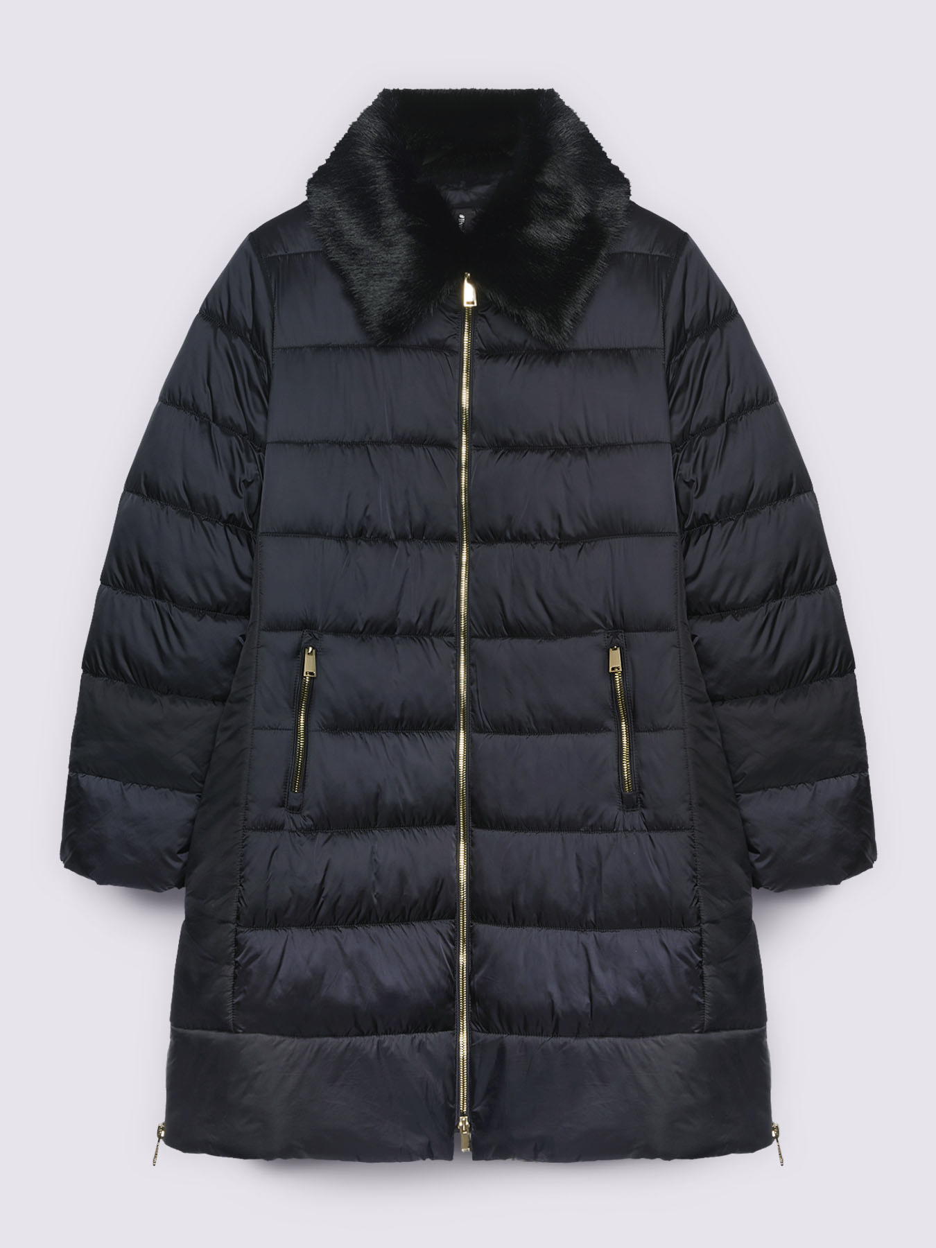 Bi-material down jacket with Sorona® Aura padding image number 8