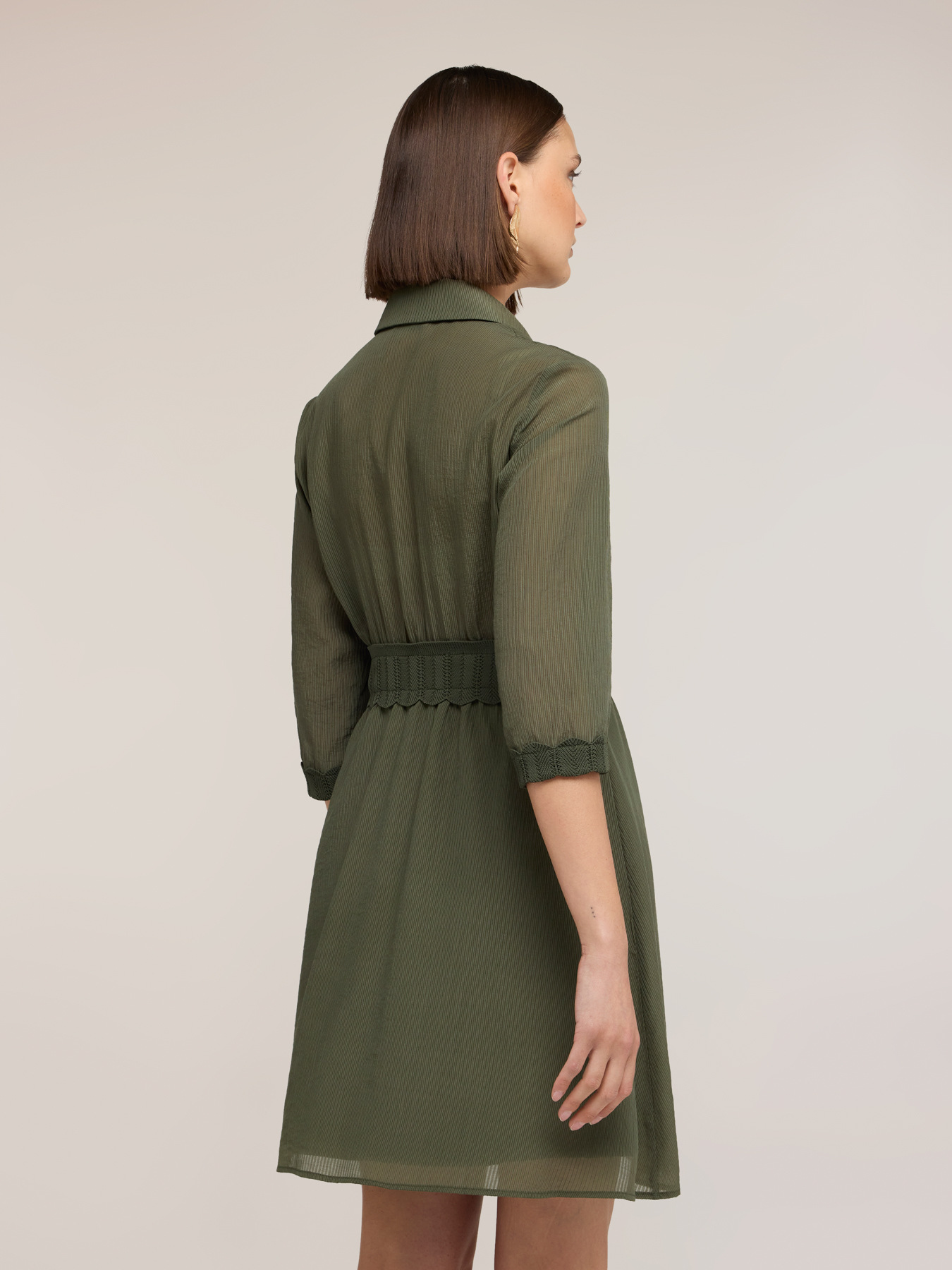 Shirtdress in lyocell blend crepe image number 1