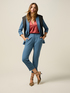 Cropped pants in crêpe fabric image number 0