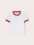 T-shirt con bordi in maglia image number 4