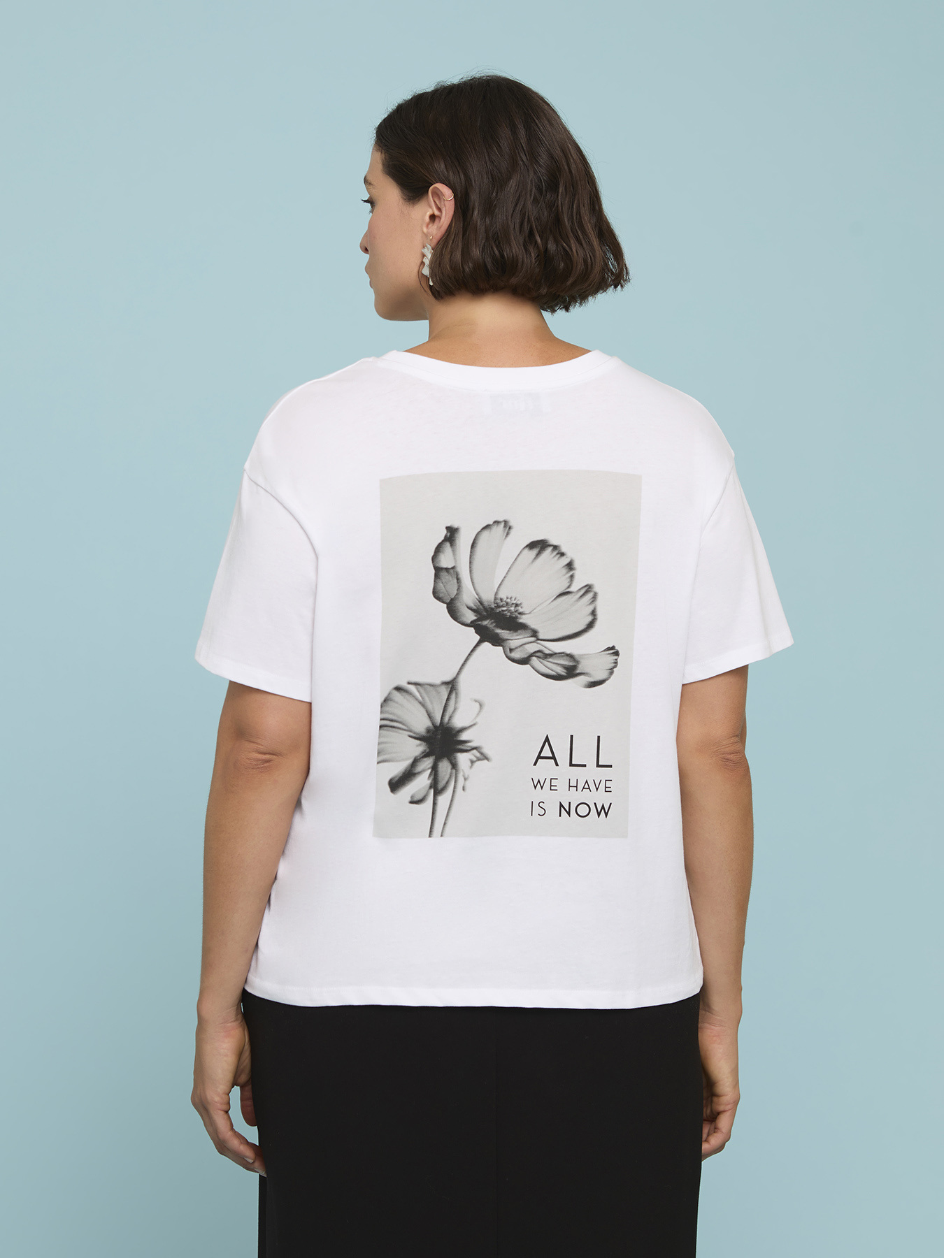 Baumwoll-Jersey-T-Shirt mit motivierendem Aufdruck image number 1