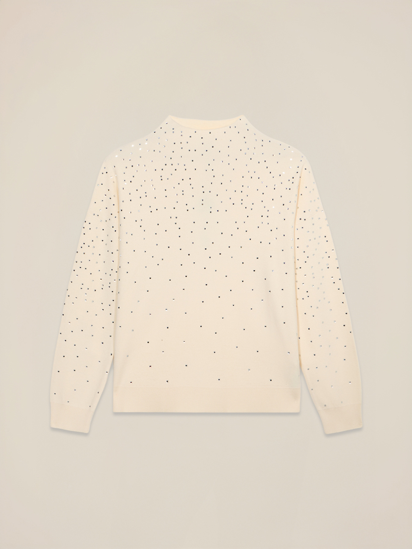 Maglia dolcevita con cristalli image number 3