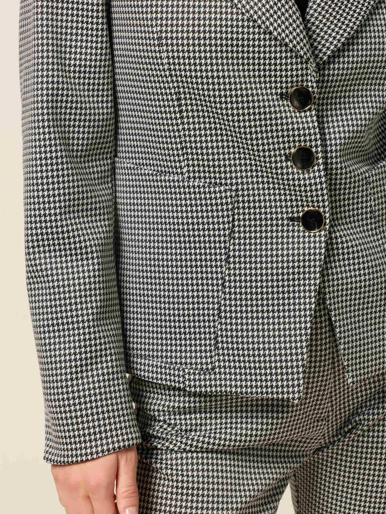 Blazer pied-de-poule in punto milano image number 2