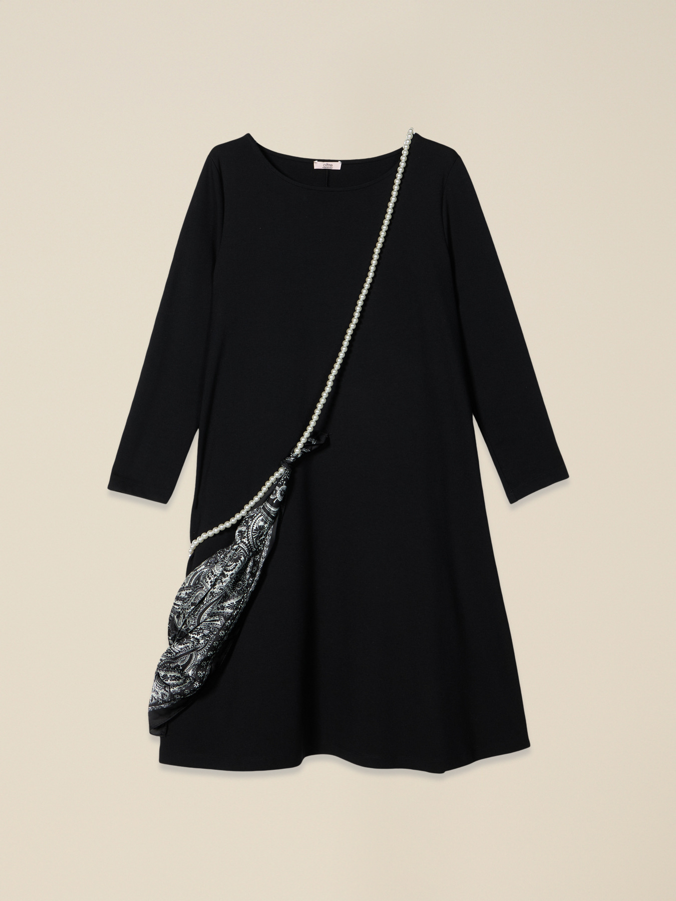 Vestito flared con dettaglio foulard image number 3