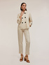 Linen blend canvas pea coat image number 0