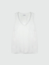 Dual fabric V-neck top image number 3