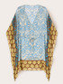 Poncho din șifon imprimat image number 4