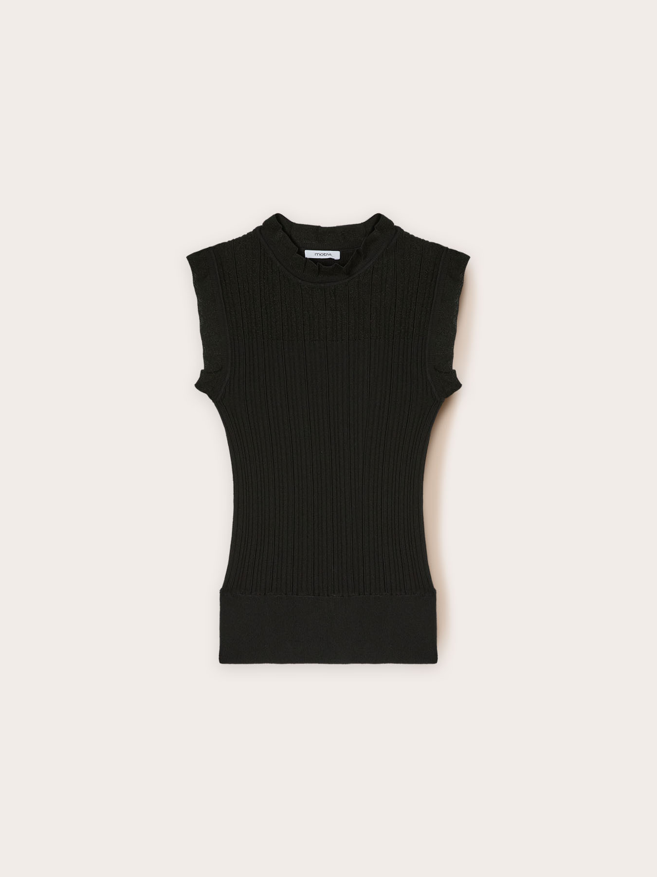 Ribbed knit top image number 4